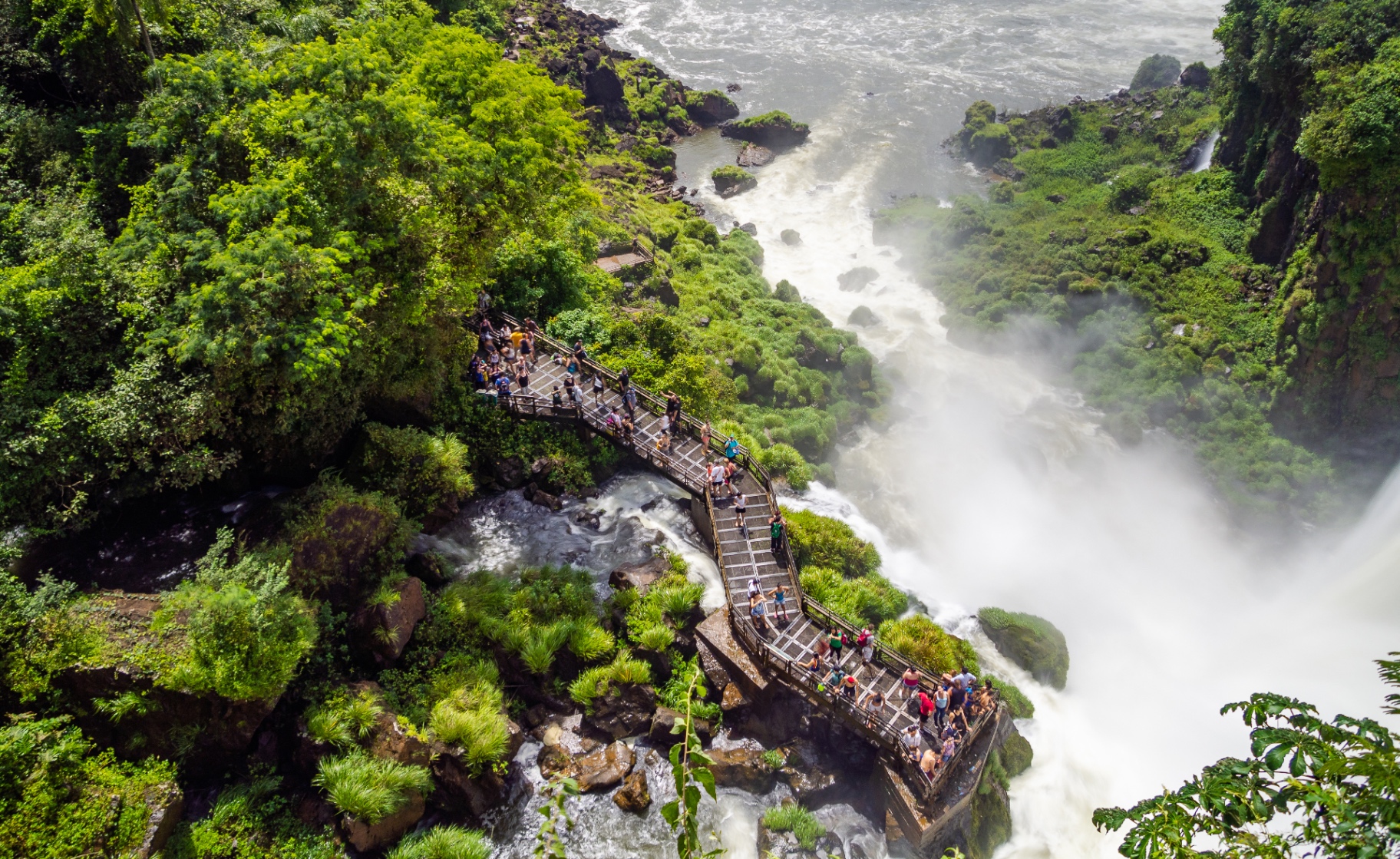 Devil's Throat catwalk on the Argentine side of Iguazu Falls