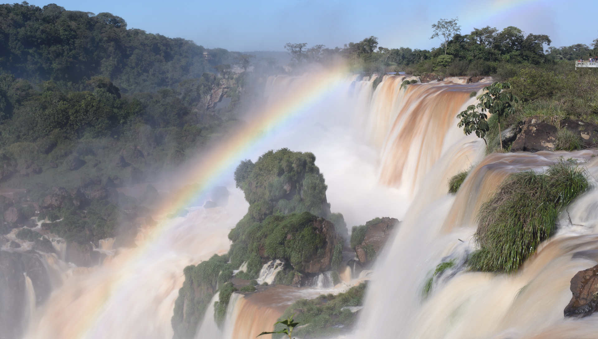 Rainbow over Iguazu Falls